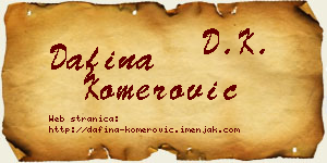 Dafina Komerović vizit kartica
